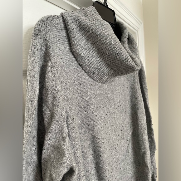Time and Tru long sleeve cowl neck long tunic sweater dress XXLarge heather grey - Picture 3 of 8